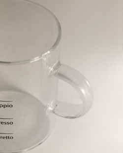 Zara Home чашка из боросиликатного стекла, цвет прозрачный, 6.5 см
