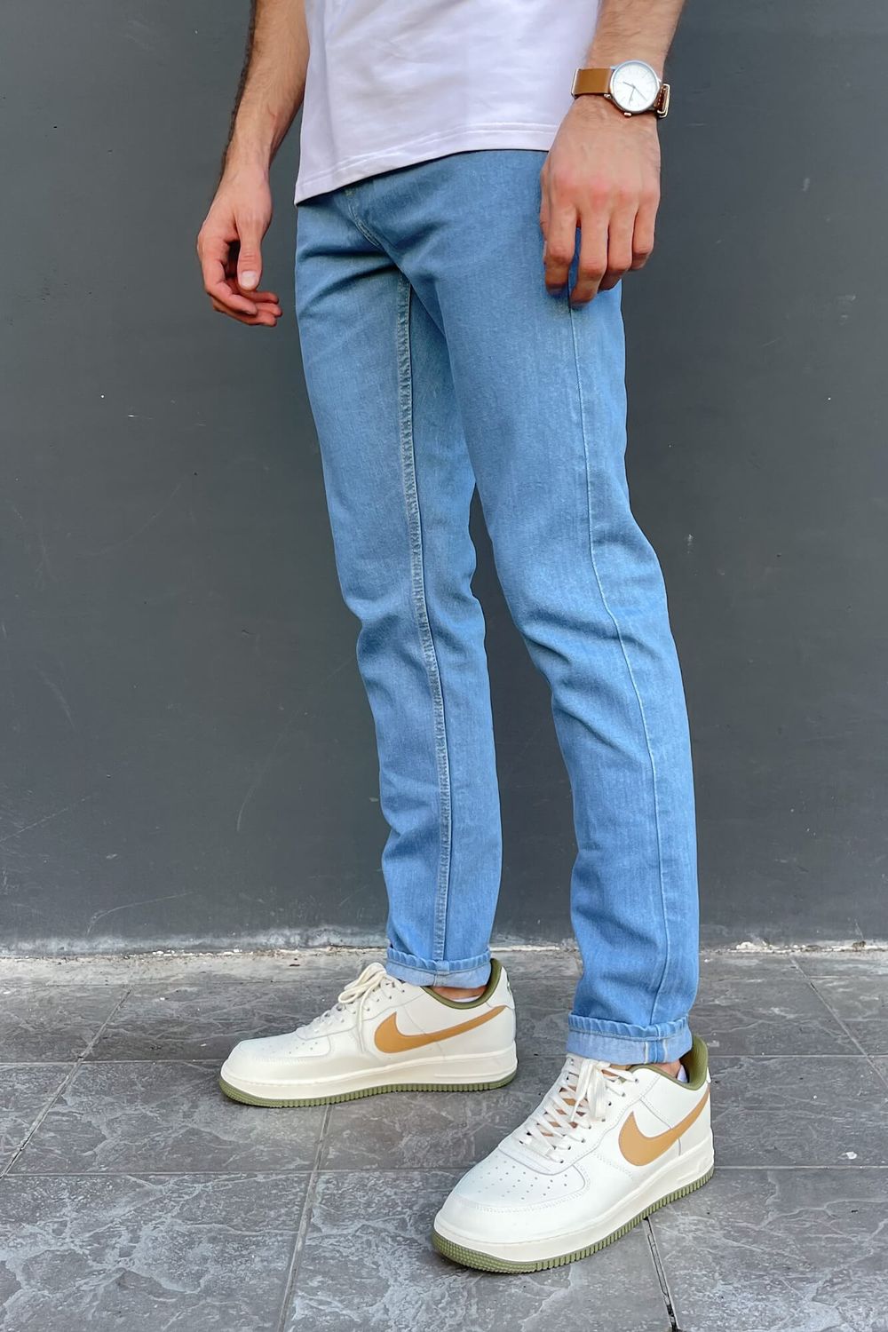 Джинсы Miracle Apparel Selvedge 1702 Tapered Sky-Wash мужские синие