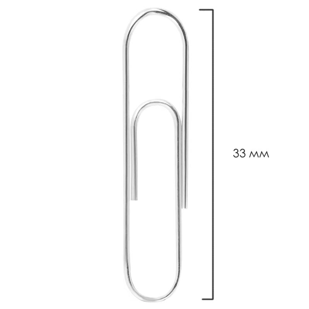 Скрепки BASY 33 мм, оцинкованные, 100 шт/упак