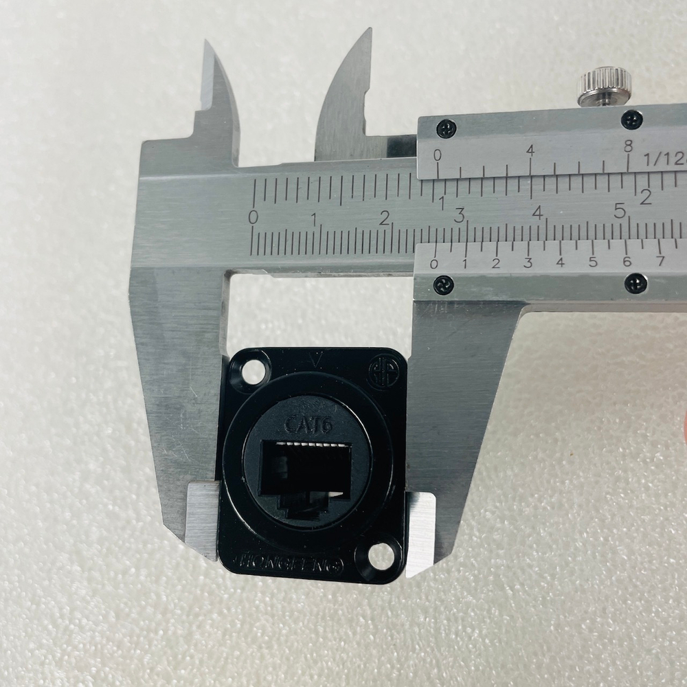 Панельный разъем RJ45 (Cat.6, чёрный)