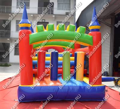 Надувная полоса препятствий "Нарвская крепость" размер 7*3*3 м