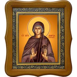 Мария Егисская преподобная. Икона на холсте.