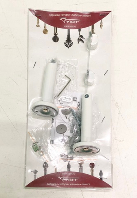 Карниз профильный алюминиевый Доминика Гувер d20 мм однорядный, цвет белый (вынос 15 см)