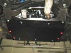 Защита картера двигателя, КПП (2,5 мм, сталь) для SsangYong Actyon New (Korando) 2011-2019 (V = 2.0d AT/MT) Sheriff.29.2042