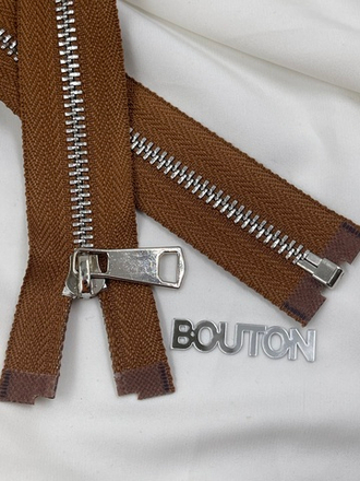 Молния темно-коричневая серебро