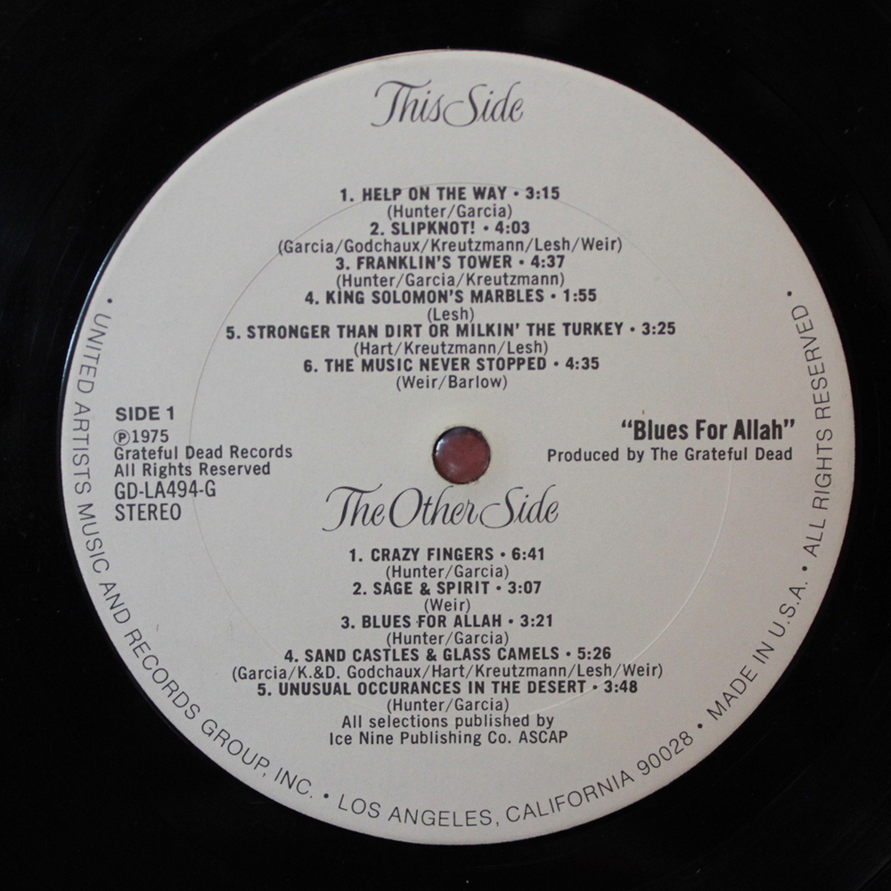 Grateful Dead / Blues For Allah (LP)