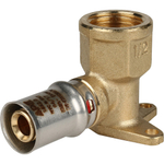 Угольник STOUT настенный с креплением короткий ВР 1/2" х16 пресс