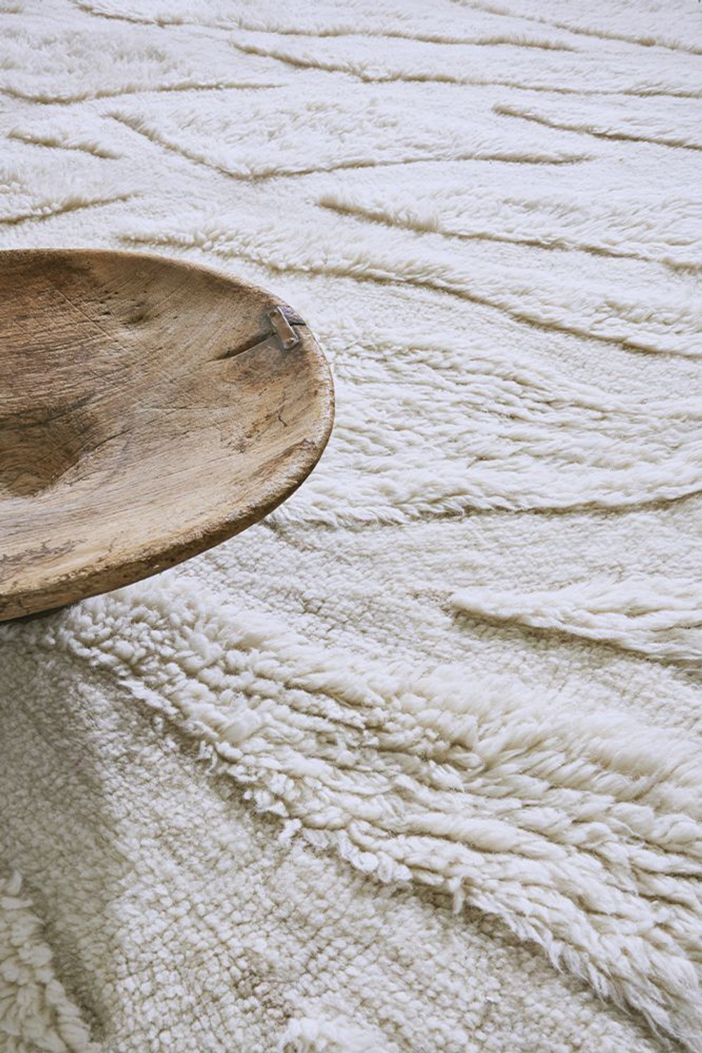 Шерстяной стираемый ковер Lorena Canals Enkang Ivory P (70 x 200 см)