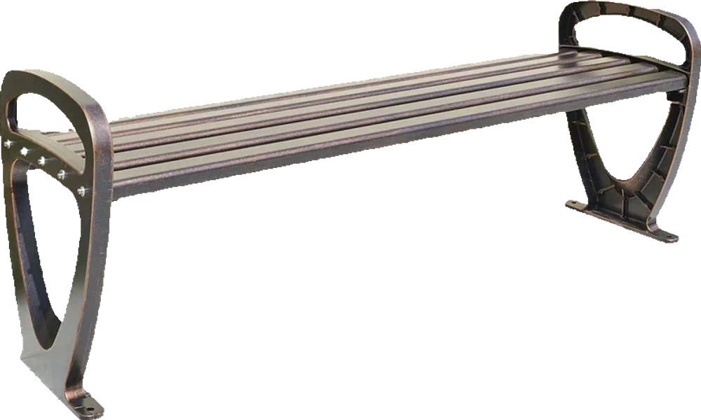 Лавочка уличная садовая из литого алюминия БЕРЛИН «BERLIN» 150х43х54,5 см бронза