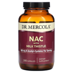 Dr. Mercola, NAC с расторопшей, 500 мг, 180 капсул (250 мг в 1 капсуле)