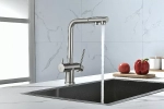 Смеситель для кухни Paulmark Serpentine Se213222-BS брашированная сталь