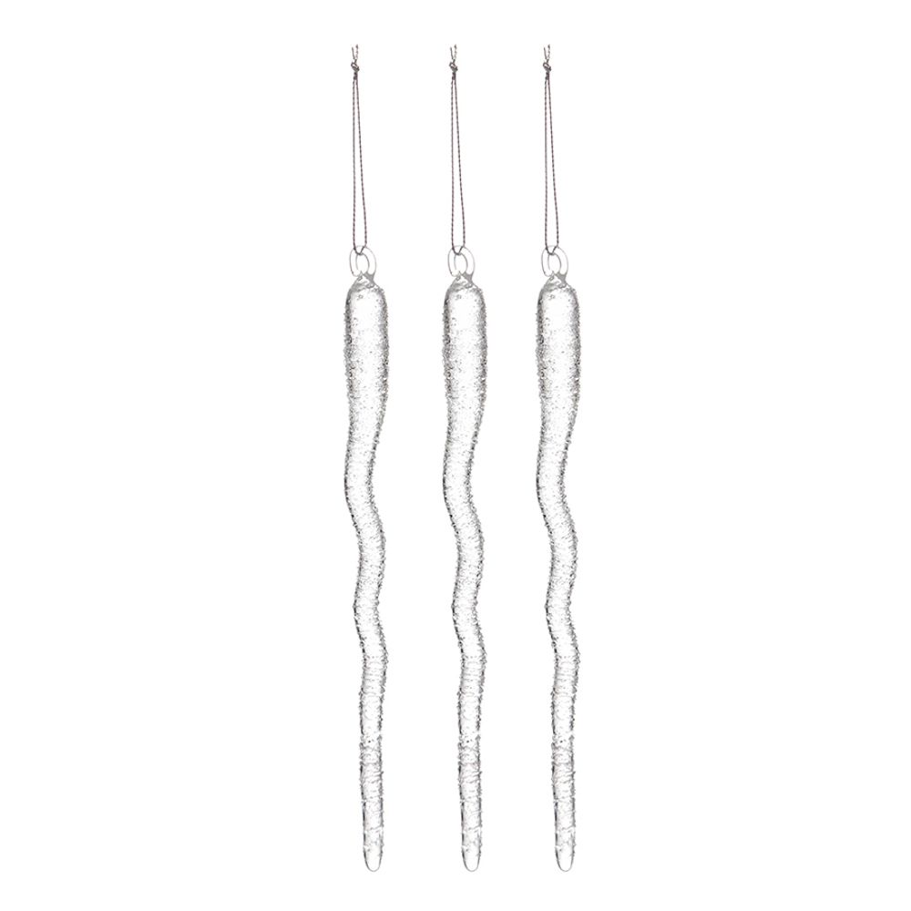 Набор ёлочных украшений Melting icicles из коллекции New Year Essential, 3 шт.