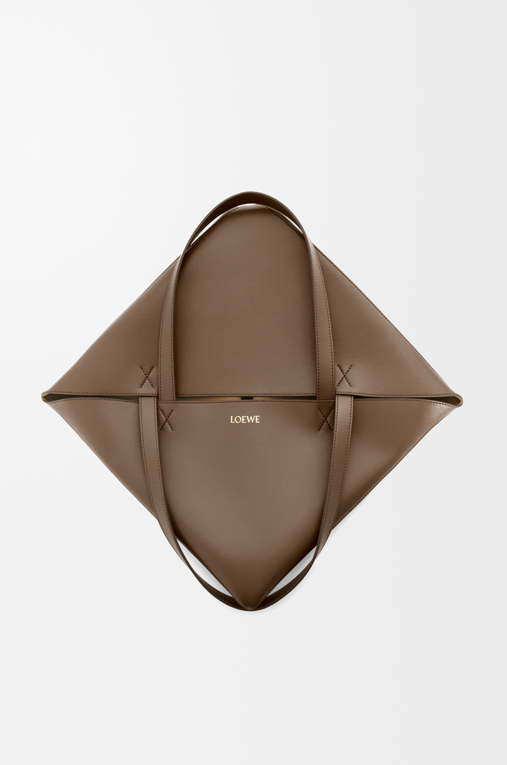 Loewe Сумка-тоут XL Puzzle Fold из блестящей телячьей кожи, коричневый