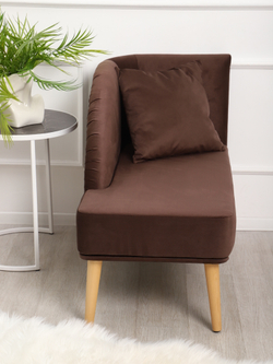 Кушетка Berger коричневый/натурал