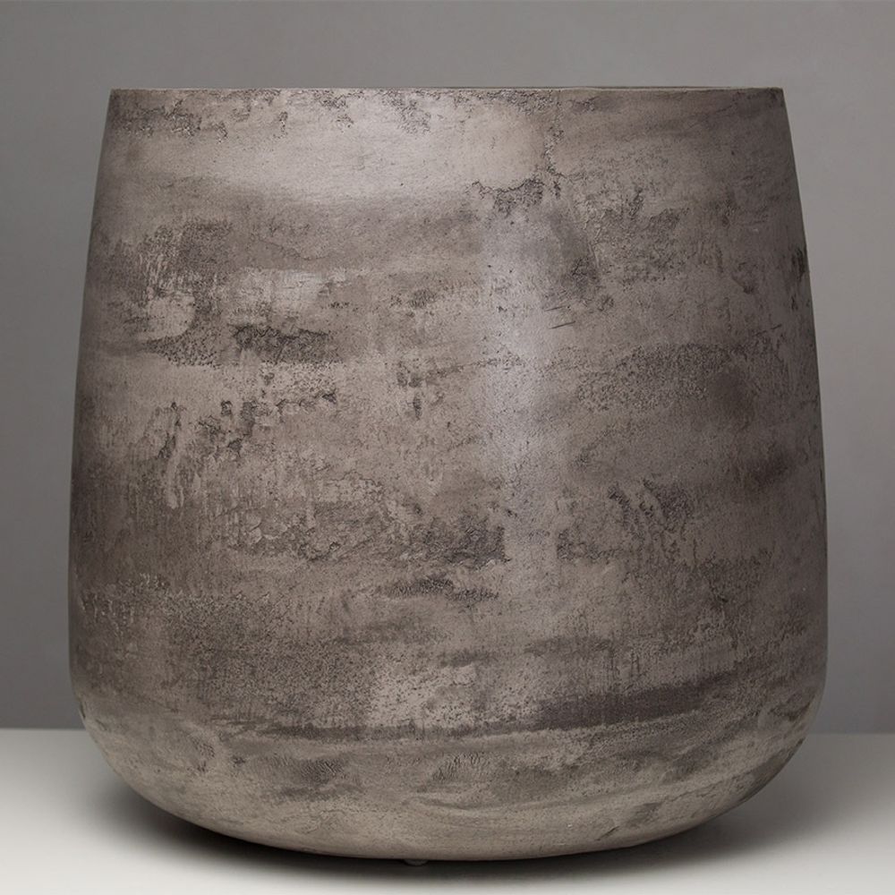 Кашпо CONE CONCRETE GREY DARK D32 H36