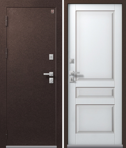 Входная дверь Центурион ТЕРМО Т-2/1 Шоколадный муар - Кашемир белый