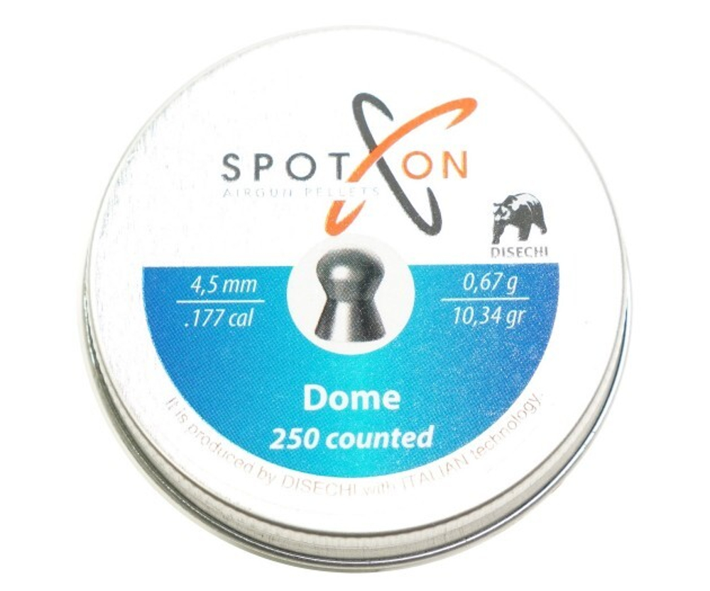 Пули SPOTON DOME 4,5 мм, 0,67 грамм, 250 штук