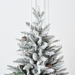 Заснеженная елка с шишками «ile Grande» (Литая+пвх) 210 см / 2,1 м