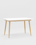 Стол обеденный Стокгольм раскладной 120-160*80 белый