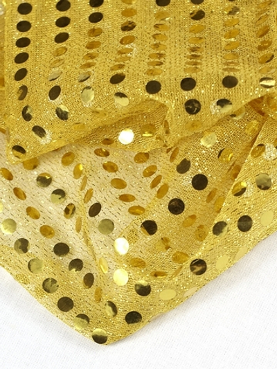 Трикотаж Пайетки, 61 гр/м2, 110 см, жёлтый