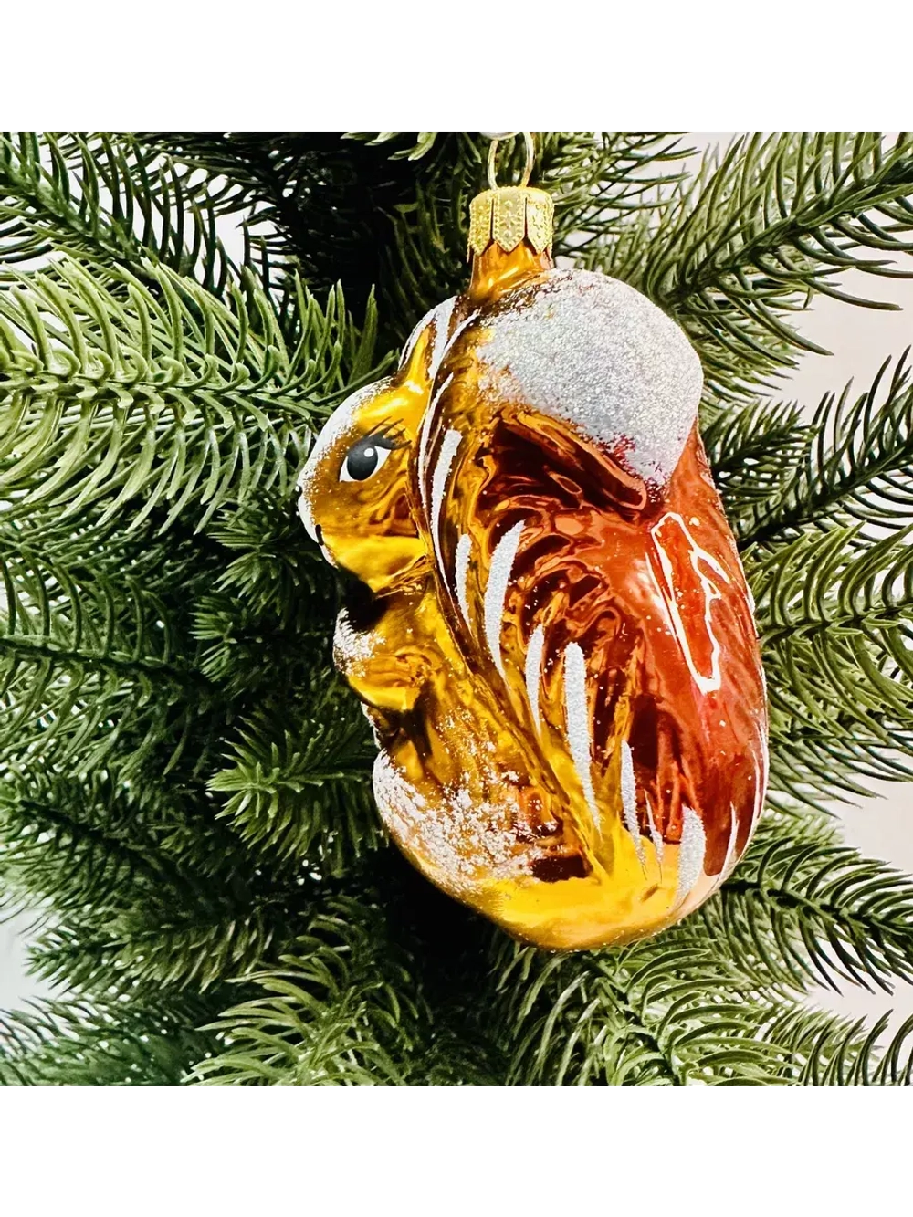 Елочная игрушка Белочка 9 см