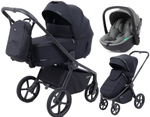 Детская коляска Rant Flex Therm Soft 4 в 1 с автокреслом Miro Black и база Midnight Black