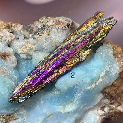 47649 Кианит черный с покрытием необработанный 31-46мм