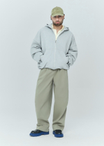 Брюки широкие из хлопка | olive