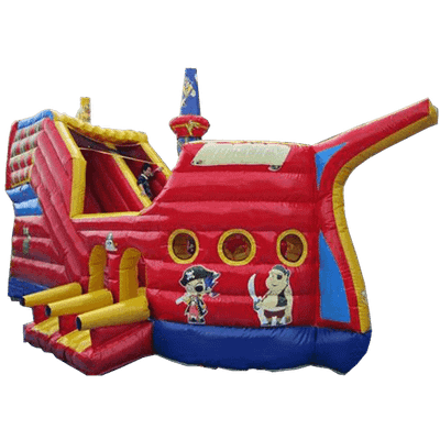 Детский надувной батут-горка "Пиратская шхуна"