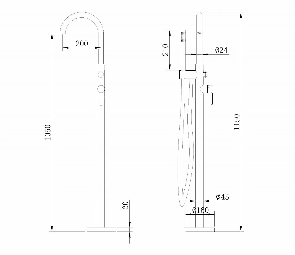 Смеситель для ванны Abber WASSER KREIS AF8115RG розовое золото