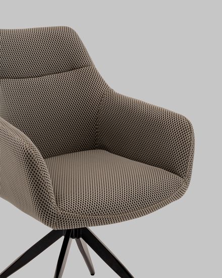 Стул обеденный, крутящийся Enid серо-зеленый ткань Sonic