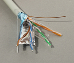 Кабель FTP 4 пары NETLAN EC-UF004-5E-PVC-GY Медь 305 метров