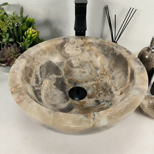 Раковина из оникса Bowl Grey BO-64399 40*40*15 0196