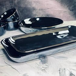 Lenardi 102-126 Набор из 2 прямоугольных блюд 35,5см STORM в под.уп.(х12)Фарфор