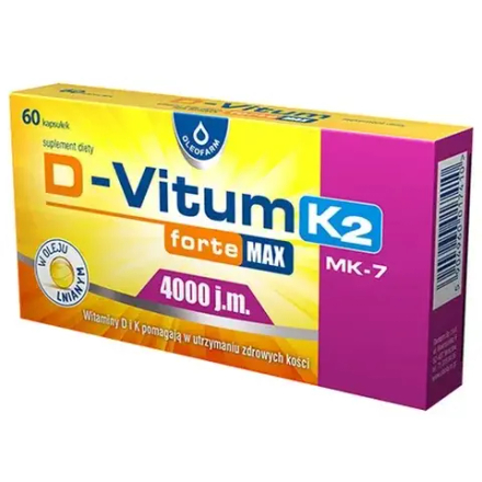 D-Vitum Forte Max 4000 IU K2 - капсулы, 60 шт.