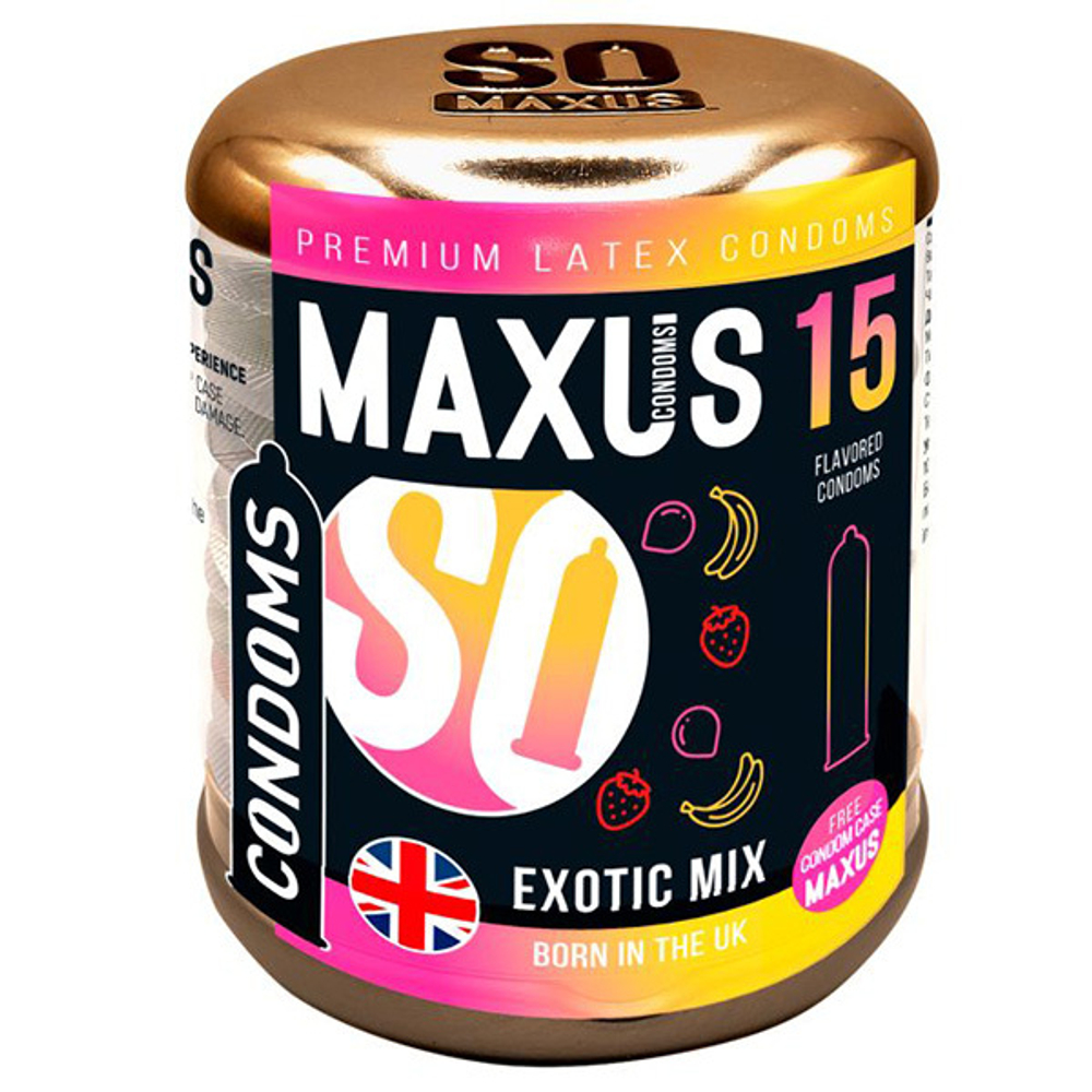 Ароматизированные презервативы в кейсе Maxus Exotic Mix 15шт