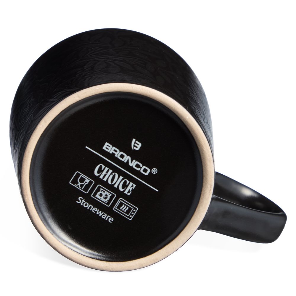 НАБОР КРУЖЕК BRONCO "CHOICE BLACK" 400 МЛ =4 ШТ