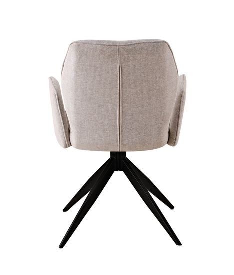 Стул обеденный поворотный с подлокотниками Hem рогожка бежевый