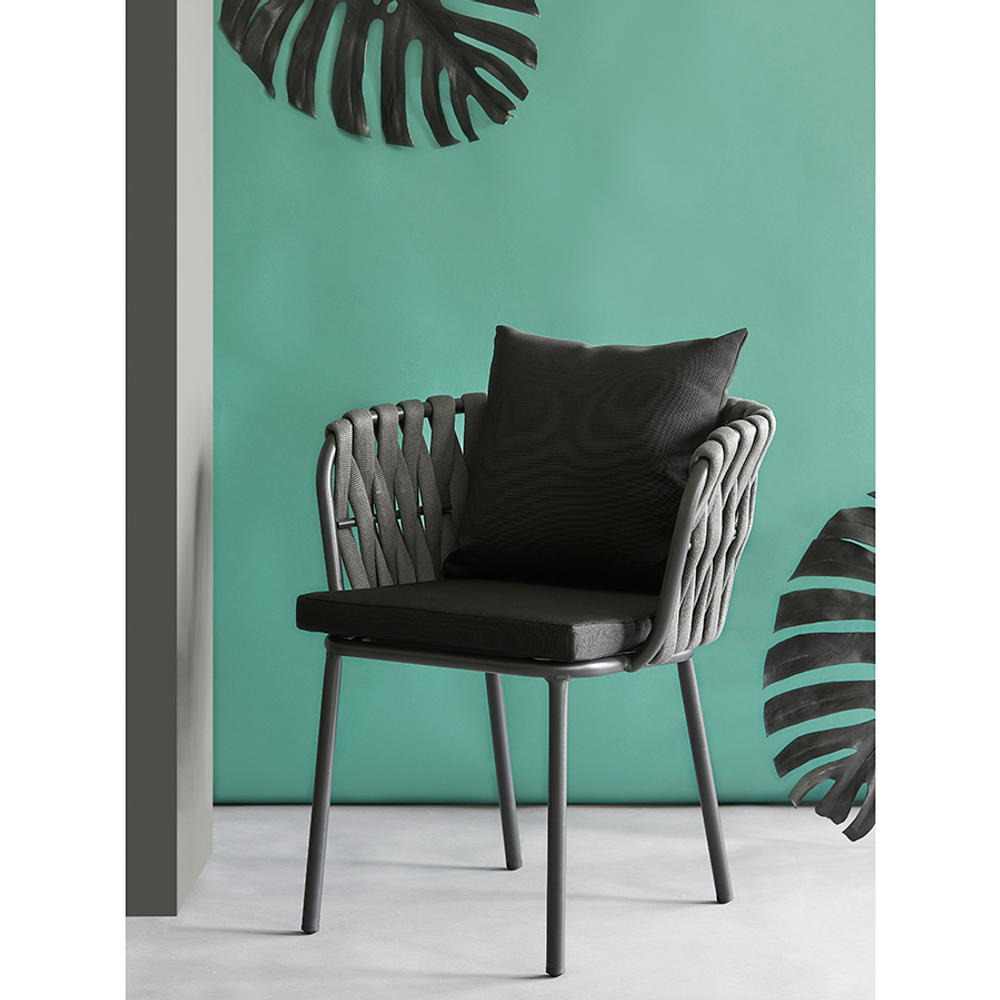 Стул Bergenson Bjorn Braid, серый/черный