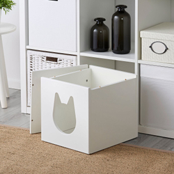 IKEA KALLAX  (ИКЕА КАЛЛАКС)  -  Домик для кошки, белый, 33x33 см