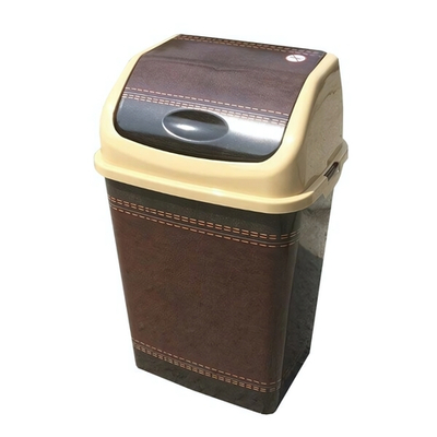 Ведро для мусора "Камелия", №3 18 л КОЖА темно-коричневый/бежевый РП-1013