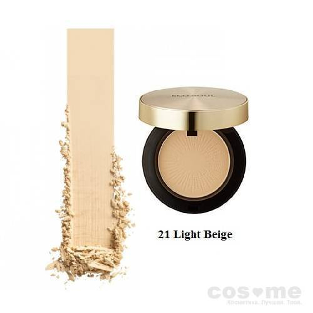 Пудра компактная золотая Eco Soul Luxury Gold Pact 21 Light Beige 9гр. Страна производитель: Корея, Тон: Светло-бежевый 21 (Декоративная косметика)