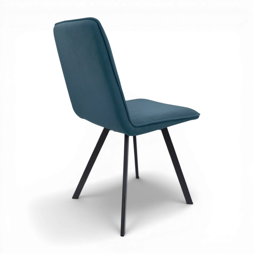 Стул "Капри" (арт. 301) велюр Бренди В08 синий, ножки черные