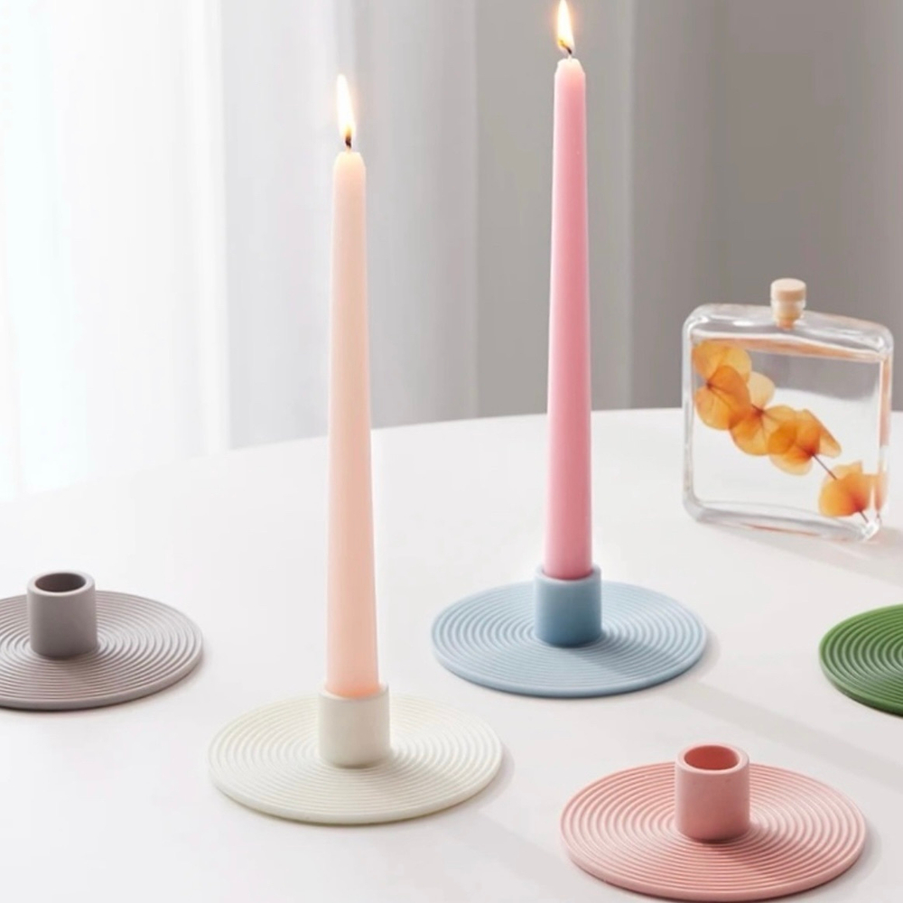 Пара Столовые свечи MiX Candle, Розовый цвет