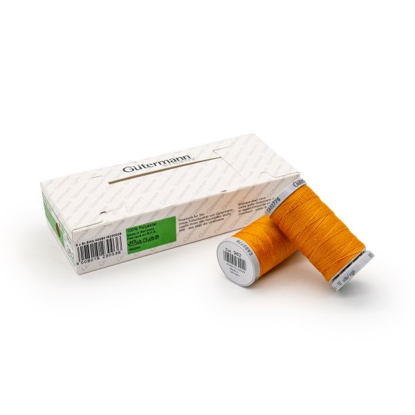 Нитки суперкрепкие Gutermann Extra Strong M782 №40 (100 метров), 5 кат. | 362 оранжево-желтый