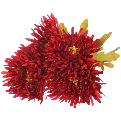 Искусственные цветы «Хризантема» 45см 5 цветков бордовый