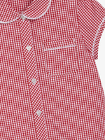 Платье школьное с воротником для девочки Next 120-617, Красный, Белый