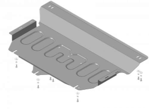 Защита картера Двигателя, КПП, 2 мм, Сталь. для Volkswagen Teramont 2018-2024 MOTODOR.72703