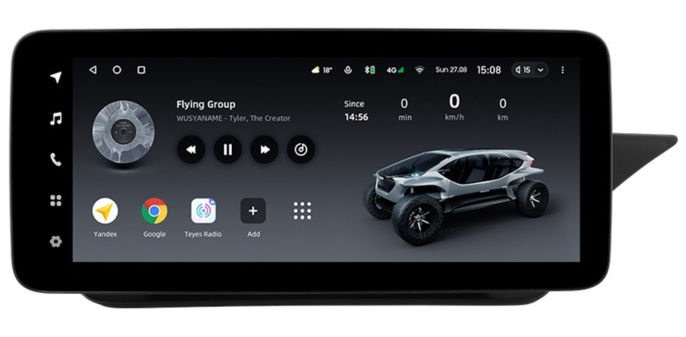 Магнитола Mercedes-Benz E W212 седан правый руль 2009-2012 NTG 4.0 - Teyes LUX ONE монитор 12.3", Android 10, 6+128Гб, CarPlay, 4G SIM-слот