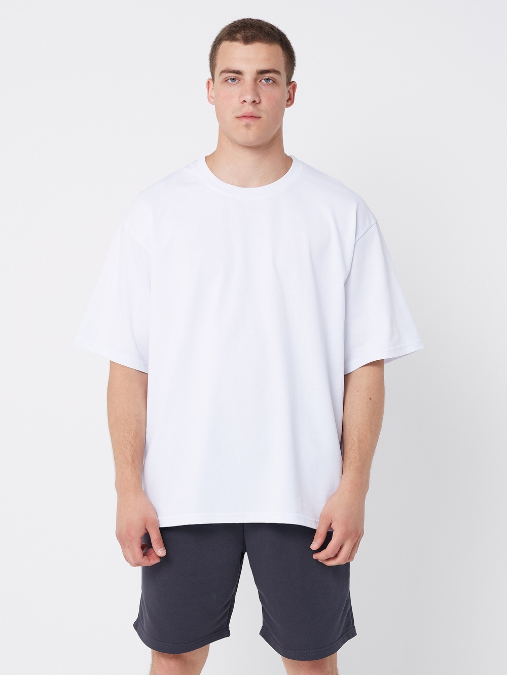 Дисконт футболка #1 оверсайз (белый) 100% хлопок, плотность 230 г.